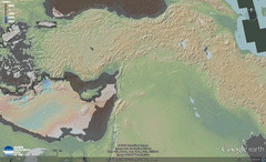 Arabian plate (northern part) and surounding area